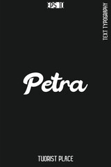  Famous World Landmarks Typography Vector Design &ndash; Tourist Place Lettering Art -   Petra Jordan