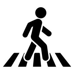 pedestrian crossing sign icon