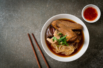 Braised duck noodles with brown soup