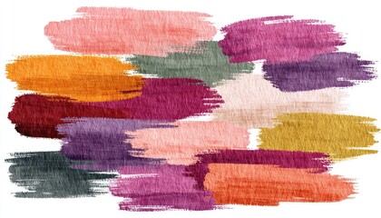 Abstract paint strokes in a range of fall colors