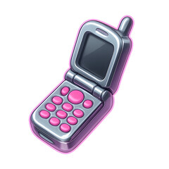 3D Y2K Flip Phone Icon