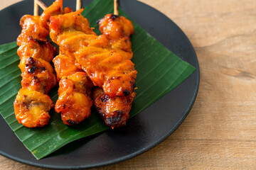 grilled chicken skewer in Asian style