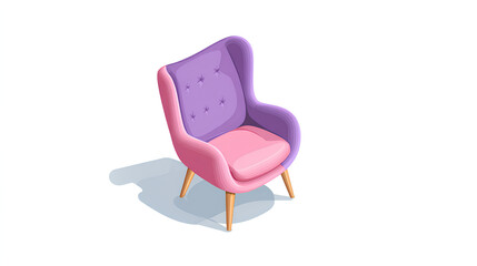 simple aesthetic chair with plain background