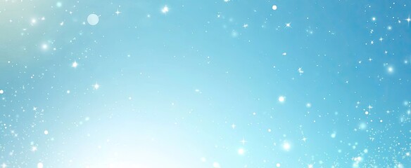 Fototapeta premium Light blue sky with sparkling particles.