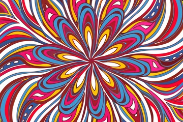 Elements of Colorful Floral seamless pattern