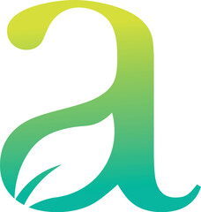 Abstract leaf logo. letter A logo. A logo design
