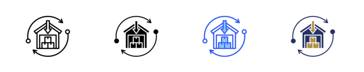 Inbound Logistics  Icon Set Multiple Style Collection