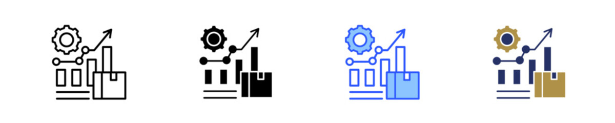 Demand Planning  Icon Set Multiple Style Collection