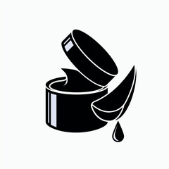 Aloe Vera Cream. Icon of Cosmetics Gel. A gelatinous substance used especially in cosmetics to soften or soothe the skin.  
