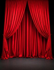 Red theater curtains