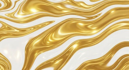Obraz premium Abstract Gold and White Fluid Art Background Texture, Luxury Marble Swirls