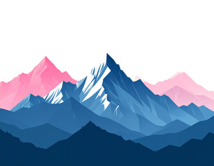vector mountains silhouette illustration