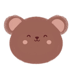 cute bear illustration character