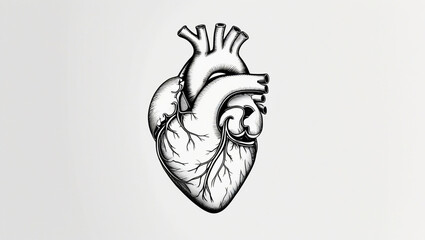 Heart anatomy illustration drawing medical science biology organ cardiovascular system health care study aid