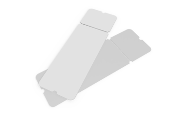 3D Realistic empty event tickets mockup isolated on background. Blank template for showcasing your ticket, train, raffle, carnival, concert, festival, lottery, coupon, theatre or airplane pass label.