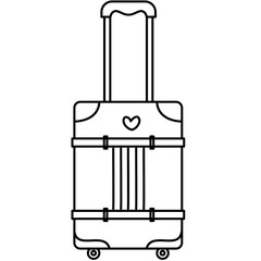 Flat Style Detailed Suitcase and Bag Combination For Travel and Vacation