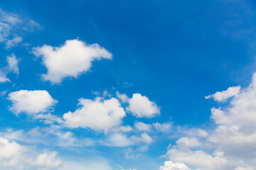 Under Clear Blue Sky Fluffy White Clouds Scenic Vista