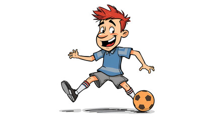 Obraz premium A doodle character illustration of a dribbler