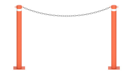 Obraz premium red rope barrier with chine