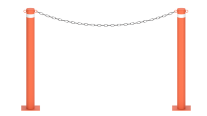 red rope barrier with chine