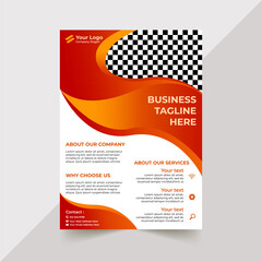 AI Flyer template mockup design