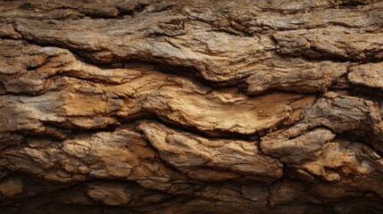 Fototapeta premium Textured close-up of aged tree bark showcasing rich brown tones and intricate patterns.