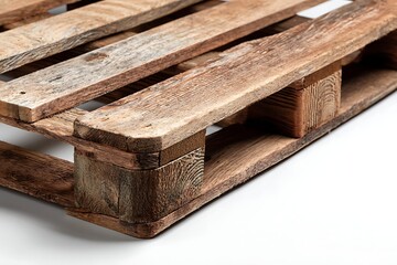 Rustic Wooden Pallet CloseUp View Wood Grain Texture, Industrial Base Material