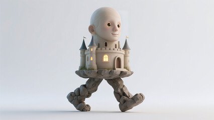 Fototapeta premium Walking Anthropomorphic Castle
