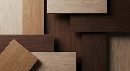 Assorted Wood Samples - Light and Dark Tones, Textural Variety, Close-Up View.