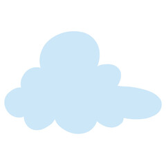 Simple Blue Cloud Illustration
