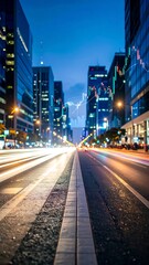 Fototapeta premium Night city street scene