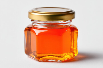Honey jar on a white background