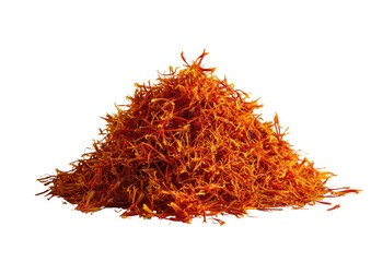 Naklejka premium Pile of orange-red spice strands