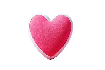 Fototapeta premium Pink Heart-shaped Sponge on Transparent Background Romantic Love Symbol for Valentine's Day