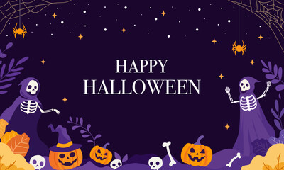 halloween background with pumpkin