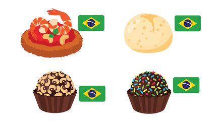 Brazilian Cuisine: Shrimp, Pao de Queijo, Brigadeiros