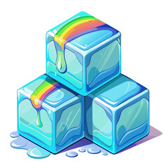 3d blue cubes