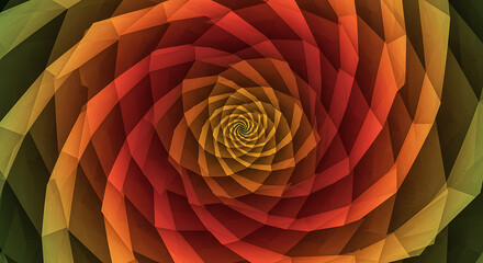 Fototapeta premium A beautiful and intricate abstract fractal design with a colorful spiraling flower pattern.