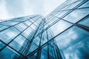 Obraz premium Glass Facade Reaching Upward