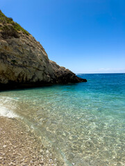 View of beautiful costal shore in Vlore, Albania