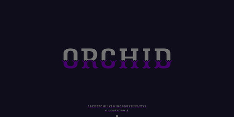Elegant Orchid victorian Font Uppercase and Number. Classic western Lettering Minimal Fashion Designs. Typography modern serif fonts regular decorative vintage concept. vector illustration
