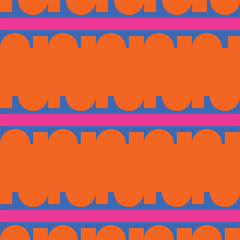 Bold Retro Geometric Seamless Pattern with Neon Colors