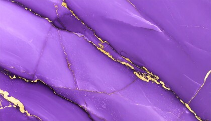 Abstract purple marble with gold veins