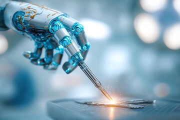 robotic arm assisting surgeon in operating room