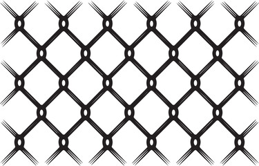Naklejka premium Abstract Wire Fence Vector Pattern for Security and Boundary Concepts