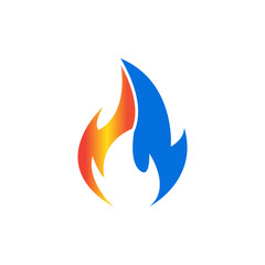 Fire flame Logo Template vector icon Oil, gas and energy logo concept