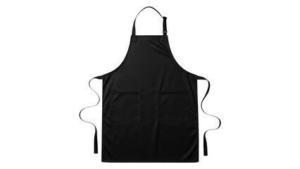 Black apron kitchen cooking chef restaurant bbq baking cleaning professional uniform accessory workwear on transparent background