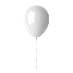 White balloon against black background