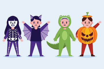 set of halloween monsters