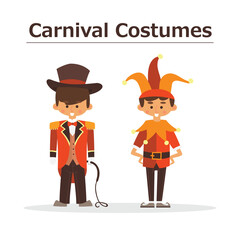 cartoon illustration of a happy family